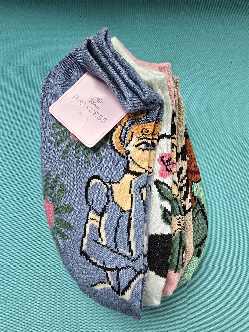 Disney Princess 5 Pack Women’s Crew Socks